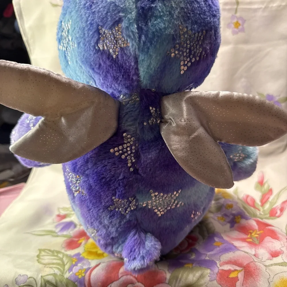 Build A Bear Starbright Bear Silver Stars Wings Magic Sound Light‎ Up Plush 17